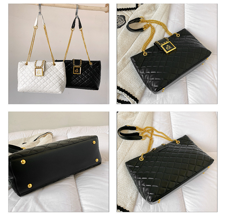New Summer Live Broadcast Popular One-Shoulder Quilted Chain Large Capacity Simple Fashion Women's Bag 7 O1CN01j6BDBT1Lhe4xuudOk !!2214150501331 0 cib