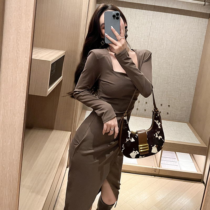 (Mới) Mã B7354 Giá 990K: Váy Đầm Liền Thân Dáng Dài Nữ Chdc Hàng Mùa Xuân Thu Đông Thời Trang Nữ Chất Liệu G03 Sản Phẩm Mới, (Miễn Phí Vận Chuyển Toàn Quốc).
