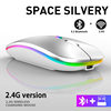 New Bluetooth Dual-Mode Charging Mouse 5.0 Silent Silent Laptop Game Girls 2.4g Wireless Mouse Glow