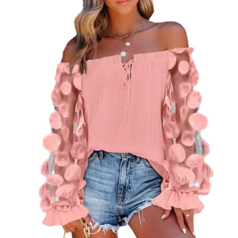 Off Shoulder Floral Top Summer Style Elegant Design Comfortable Fit Perfect for Casual Outings Wholesale Available
