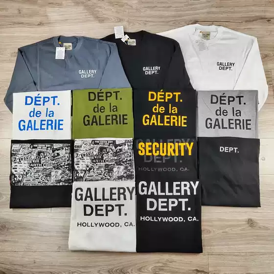 gallery dept long sleeve T-shirt correct classic printed logo graffiti waffle American high street base shirt
