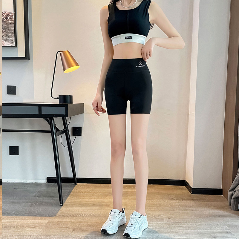 夏季冰丝凉凉裤女高腰收腹提臀鲨鱼裤防走光无痕安全裤三分打底裤
