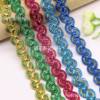 2cm wave-shaped gold and silver silk woven lace diy minority clothing stage dress cuff placket decorative accessories