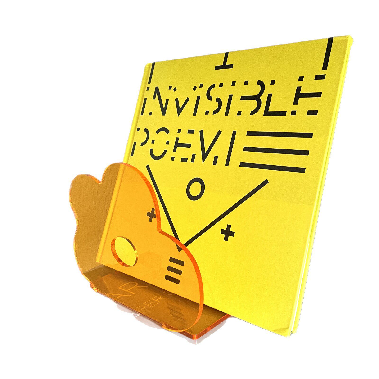 Havechic Acrylic Bookends Transparent L-Shaped Student Desktop Home Simple Bookend Flower