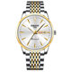 Thin Fashionable Men's Business Simple Watch Double Calendar Luminous Quartz Watch Non-mechanical Waterproof Steel Band Wrist Watch
