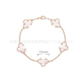 Gold double flour shell bracelet
