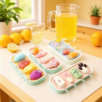 Silicone Ice Cream Molds for Making Popsicles, Ice Cream, Ice Cakes, Cheese Sticks, Dessert Molds, Ice Cream