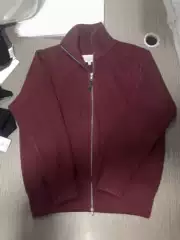 Majia High-End Version Half-High Collar Zip-Up Cardigan Sweater Coat in Majia Style, Unisex High-Weight Knitwear
