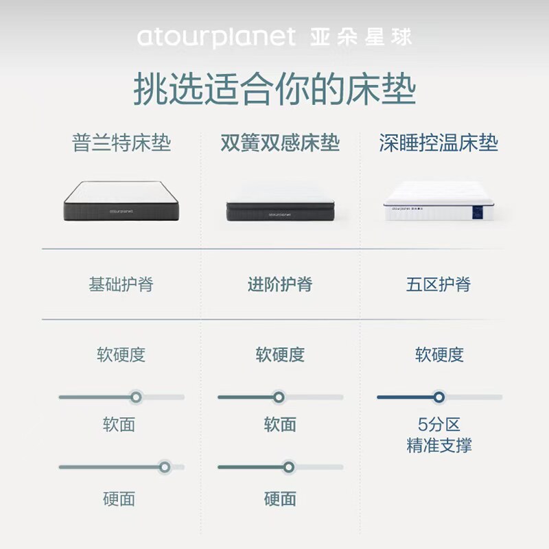 Atour Hotel Upgraded Memory Foam Thickeneded Mattress Soft Cushion Tatami Mat Soft and Hard Double-Sided Spring Mattress