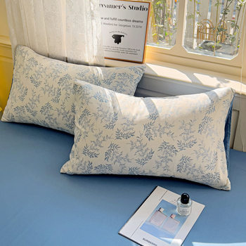 Small floral wash cotton home pillowcase without print wind cartoon solid color pillowcase wholesale cross-border foreign trade a generation of hair
