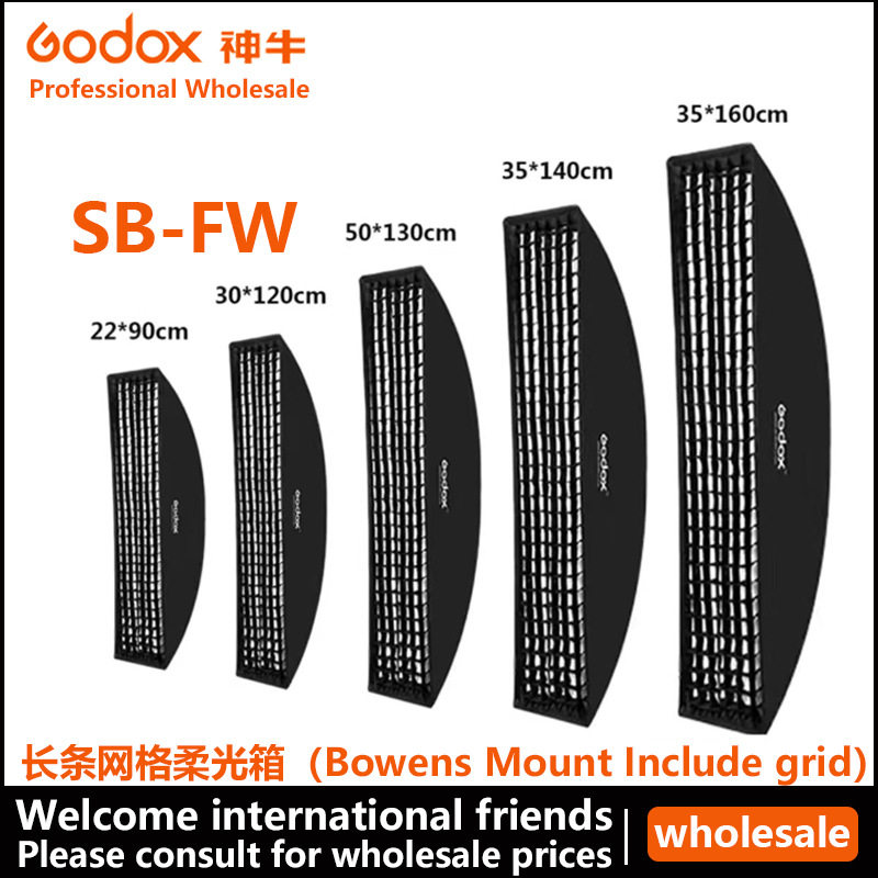 Godox grid strip soft box godox SB-FW 22*90 30*120 35*160CM 150/140