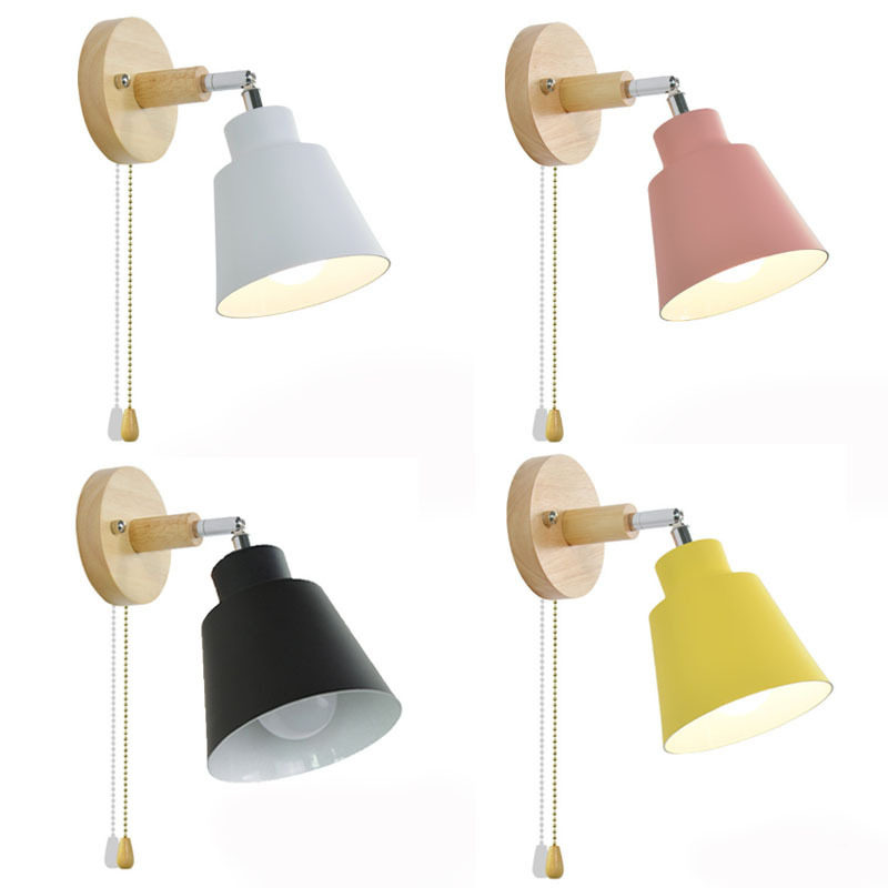 Современная минималистичная прикроватная лампа для спальни log с вилкой Nordic restaurant wall lamp декоративный настенный светильник для трансграничного освещения оптом Изображение 1