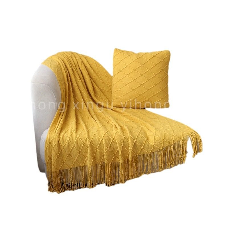 Cross-border Knitted Blanket Office Nap Blanket Leisure Sofa Cover Blanket Hotel Homestay Decorative Bed Tail Towel