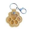 Leather Key Pet Hair Key Dog Paw Pendant Cat and Dog Hair Pendant