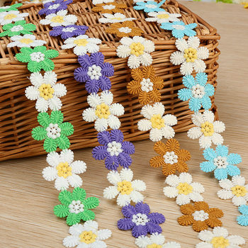 Spot 6 3 color flower lace width 3cm milk silk lace factory direct supply multi-color exquisite accessories lace