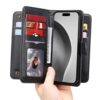 Suitable for iPhone 17 Multifunctional 10-Card Wallet-Style Phone Case, Apple 16 Card-Insertable S25 Google Protective Case