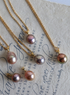 淡水珍珠水滴吊坠爱迪生珍珠