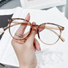 2023 New Round Frame Frame Artistic Retro Myopia Glasses Frame Anti-blue Glasses Little Red Riding Book Same Style Flat Glasses