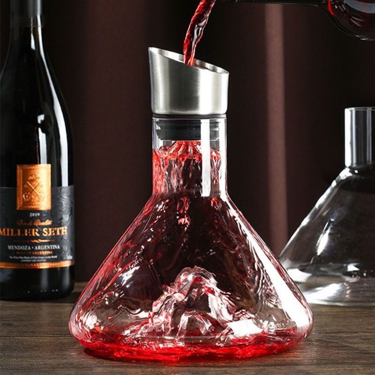 Iceberg Waterfall Decanter Fast Household suit Thickened High-Grade Crystal Glass Grape Pour Wine Storage and Wine Storage Pot