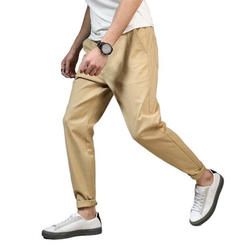 男士裤子秋季新款2024休闲裤男黑色宽松小脚百搭胖子大码哈伦裤潮