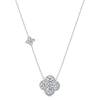 Shining Four-Leaf Clover Necklace for Women, Accessible Luxury Niche, High-End, Sparkling Clavicle Chain, Birthday Gift, Accessories, Necklace