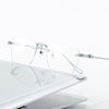Ultra-light pure titanium gold silk rimless myopia glasses frame men's big face Phnom Penh Sven scum business rimless titanium frame