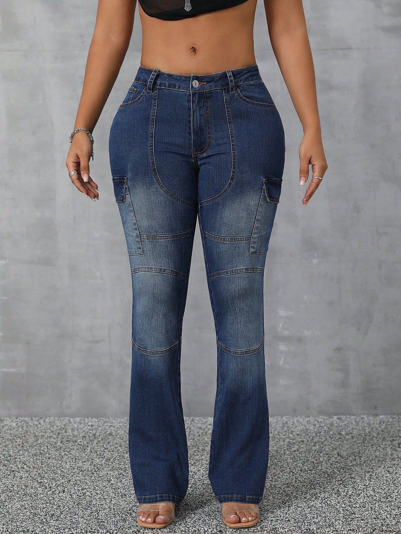 High Stretch Flared Denim Pants Casual Versatile Womens Fashion Perfect for Everyday Wear Wholesale Available