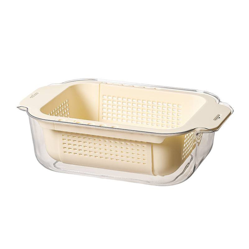 Retractable Drain Basket Kitchen Vegetable Basket Wash Basin Drain Household Living Room Fruit Plate Water Filter Basket