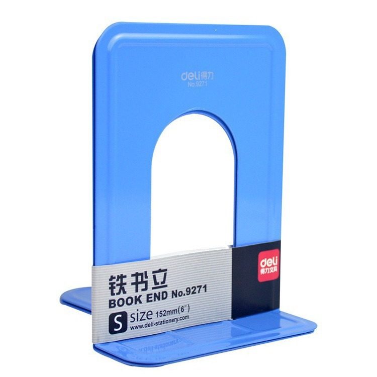 Deli Metal Classification Book Clip Reading Bookend Bookshelf Table Student Library Book by Iron Book Board Bookend