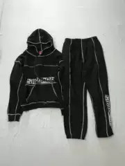 Centralcee Drill Coverstitch Tracksuit Hooded Sweatshirt Pullover Sweatshirt