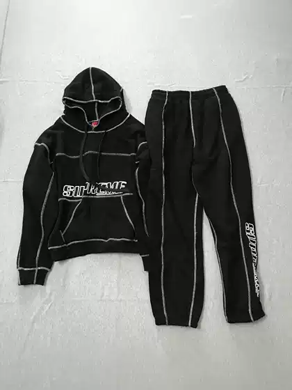 Centralcee Drill Coverstitch Tracksuit Hooded Sweatshirt Pullover Sweatshirt