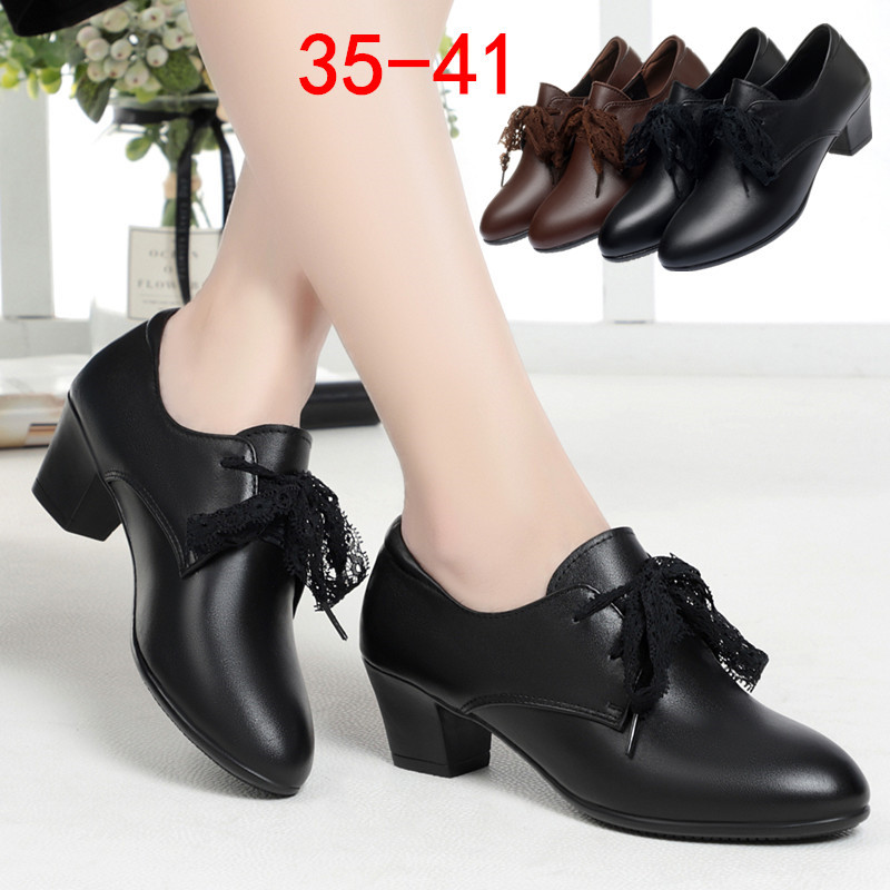 (Mới) Mã L3118 Giá 1020K: Giày Da Nữ Yatdho Gót Vuông Hàng Mùa Xuân Thu Đông Trung Niên Giày Dép Nữ Chất Liệu Da Bò G03 Sản Phẩm Mới, (Miễn Phí Vận Chuyển Toàn Quốc).