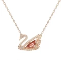 Smart red swan necklace
