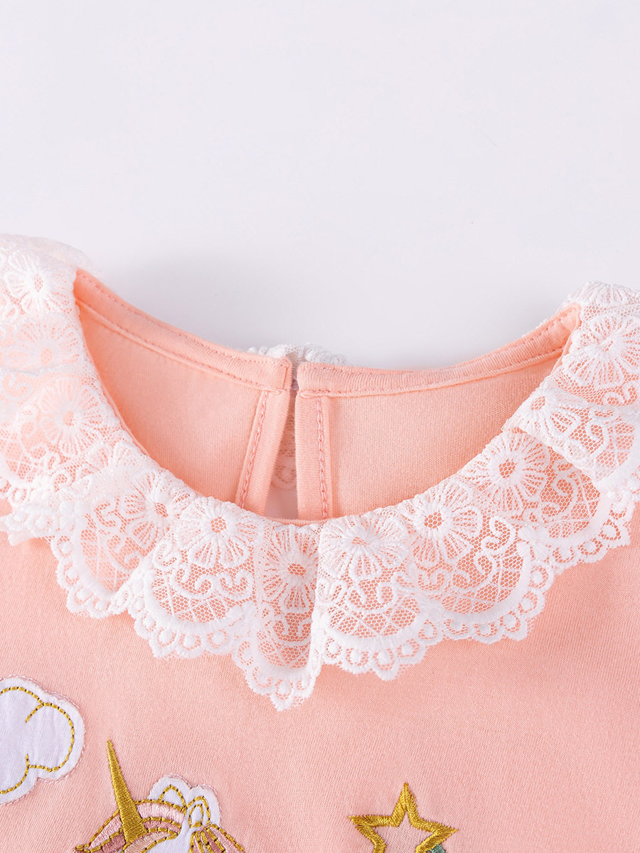 New Summer Girls' Dress, Cute Ruffled Collar Kids' Skirt, [Style] Kids' Dress