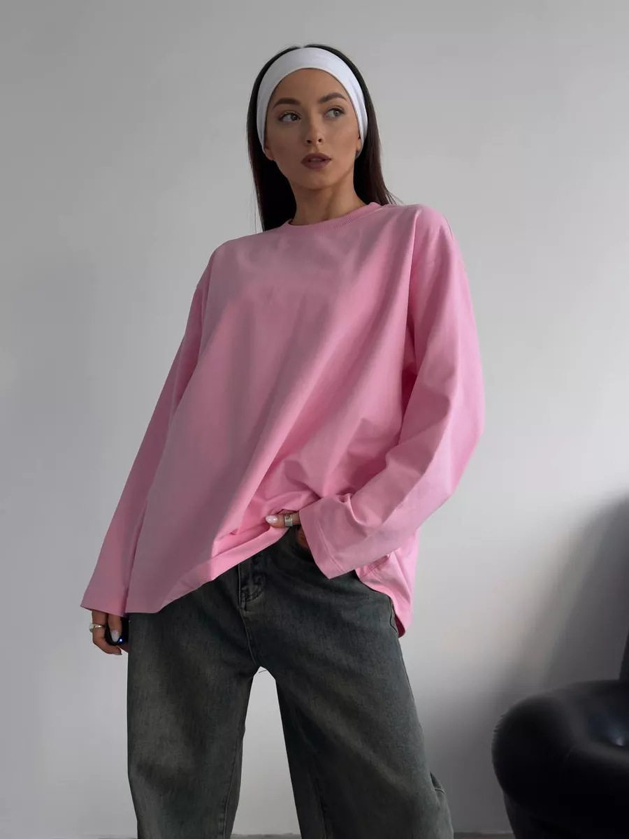 Womens Long Sleeve T Shirt 260g Combed Cotton Solid Color Loose Fit Casual Style High Quality Ready to Ship
