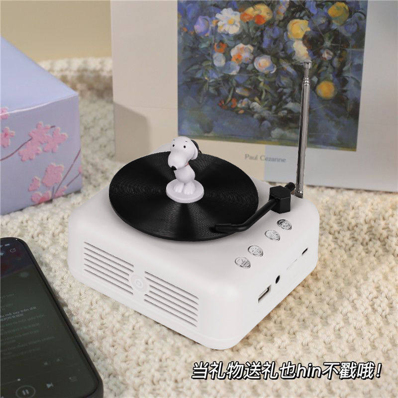 Bluetooth speaker small cd vinyl record player mini retro stereo birthday gift for girlfriend girlfriends manufacturers