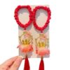 Mid-Autumn Festival Kidsren's Hair Accessories Luminous Lantern Headband Girls Ancient Style Tassel High Elastic Hair Rope Ball Hair Circle Headdress