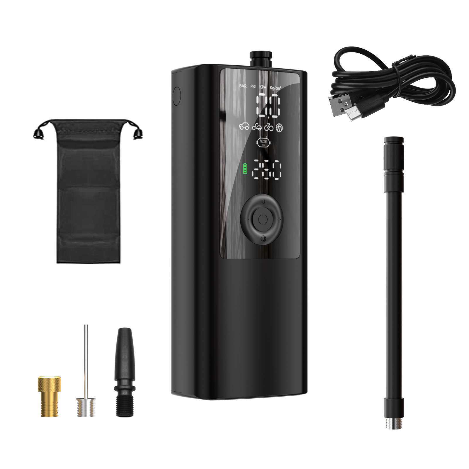 New Car Air Pump Car Portable Air Pump Electric Lighting Car Wireless Air Pump Factory Direct Sale