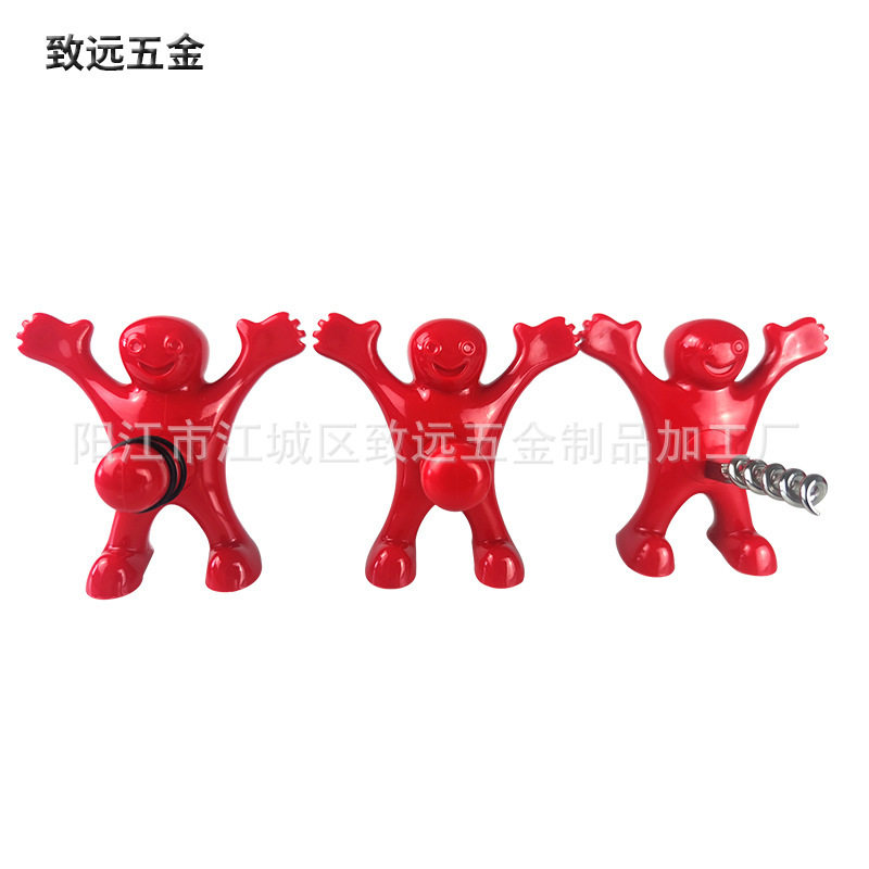 Creative Beer Bottle Opener Set Home Wine Stopper Set Festive Little Red Wine Bottle Opener Set