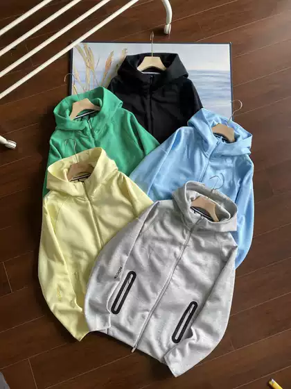 Spring New Overseas Hot-Selling Collaboration Men's Hooded Sweatshirt, Five-Color Screen-Printed Casual Loose-Fitting Couple's Long-Sleeve Jacket