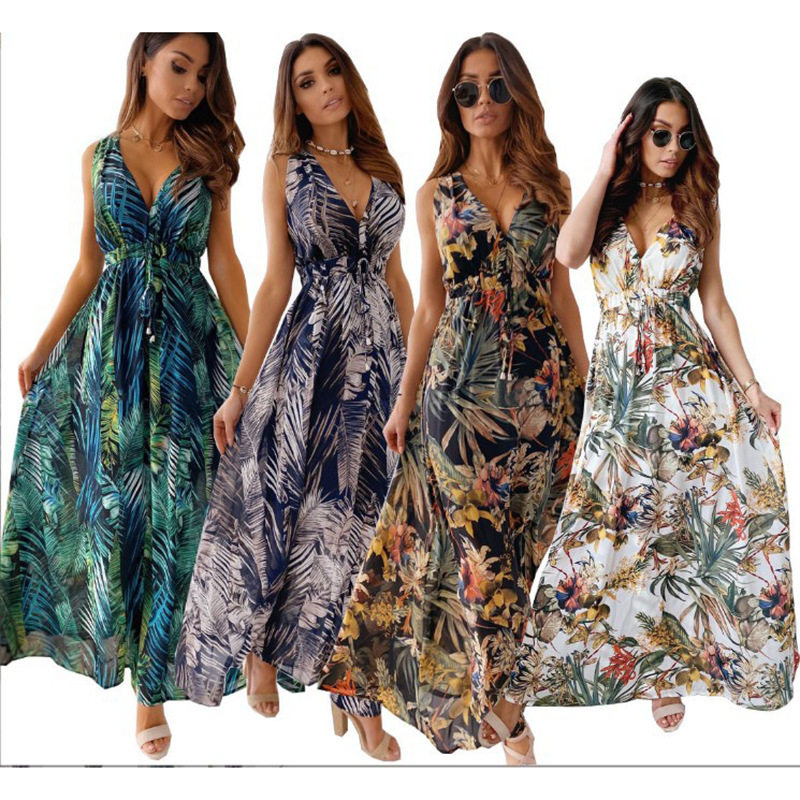 Floral Backless Tie Back Dress Summer Style Lightweight Fabric Elegant Fit Wholesale Available