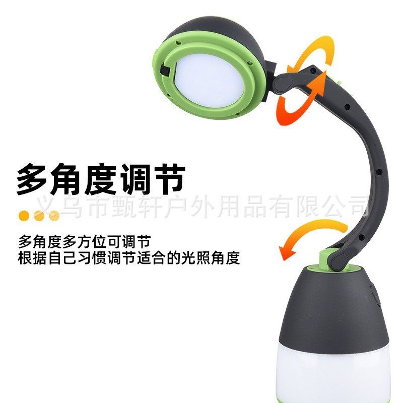 New outdoor multifunctional portable super bright camping lamp USB emergency charging desk lamp long life waterproof portable lamp