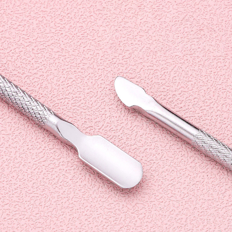 Stainless steel nail art small steel push dead skin push nail removal tool double head nail polish glue to remove dead skin metal nail push
