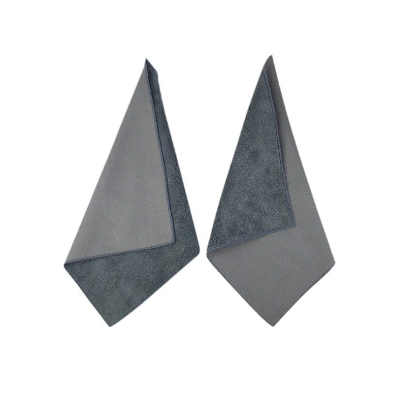 Suede Car Wiping Towel Car Special Cleaning Cloth Car Wash Towel Double-Sided Thickeneded Double-Layer Absorbent Coral Velvet Towel