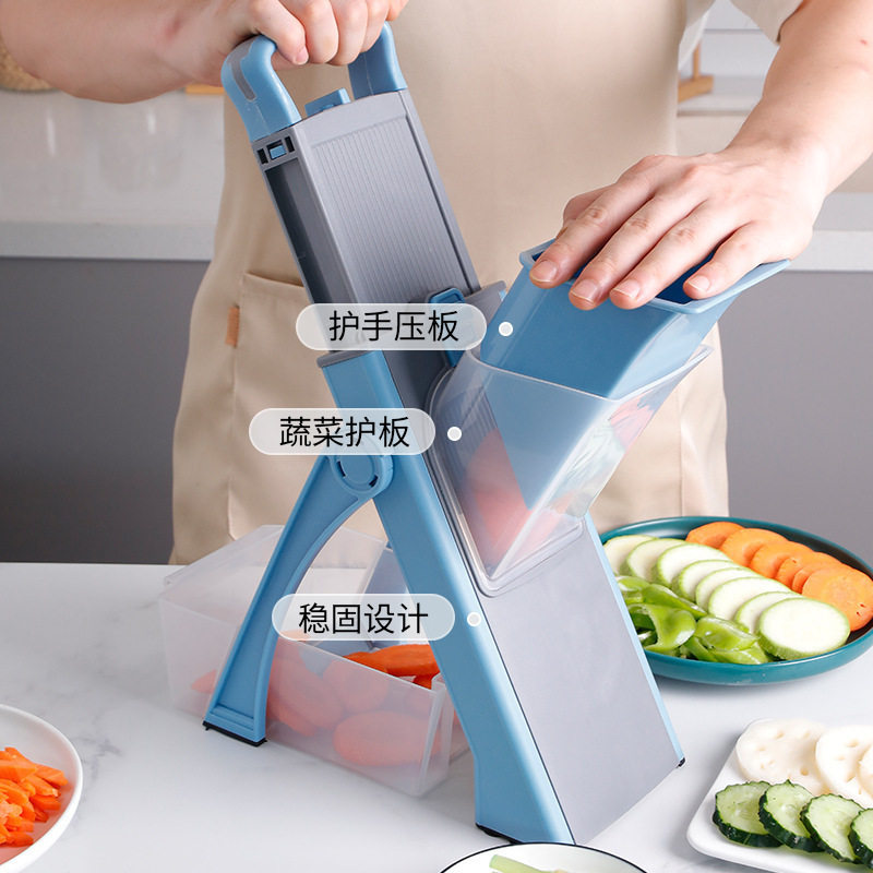 Cross-Border Multifunctional Vegetable Cutter, Shredding, Slicing and Grating, Multiple Uses, Commercial and Household Kitchen All-In-One Vegetable Cutting Tool