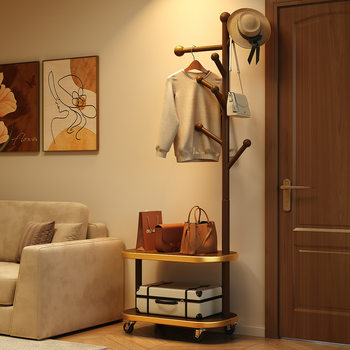 Clothes Rack Floor-Standing Bedroom Simple Wardrobe Coat Rack Home Clothes Hanger Bedside Table Floor-To-Ceiling Clothes Rack