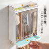 Kitchen Chopstick Knife and Fork Storage Box Wall-Mounted Chopstick Barrel Storage Rack with Cover Dust-Proof Tableware Mildew-Proof Draining Chopstick Cage