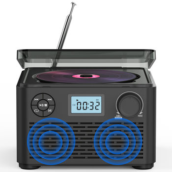 Cross-Border Portable Cd Player, Rechargeable Boombox Cd Player with Bluetooth Fm Radio, Portable Audio