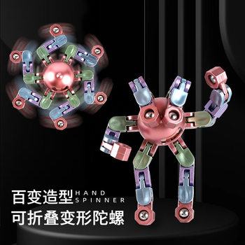Tiktok Trending Fidget Spinner Creative Stress Relief Mechanical Spinner Folding Transforming Finger Spinner Children's Toy