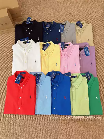 2025 Spring/Fall Trendy Couple Oxford Cotton Shirt for Men and Women - Loose-Fit Embroidered British Long Sleeve Shirt in Multiple Colors